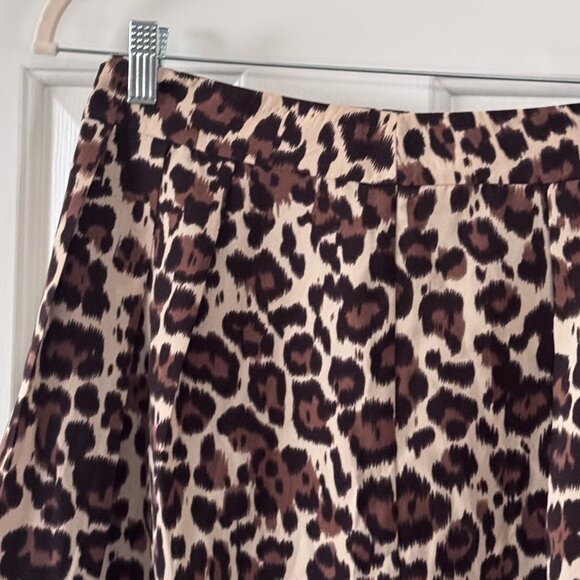 Banana Republic Brown Cheetah Print Skirt Size 0 - Picture 5 of 12